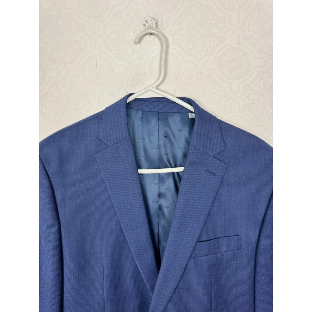 Michael Kors Mens Blue Wool Blend 2 Button Blazer‎ Sport Coat Jacket 40R 40 R